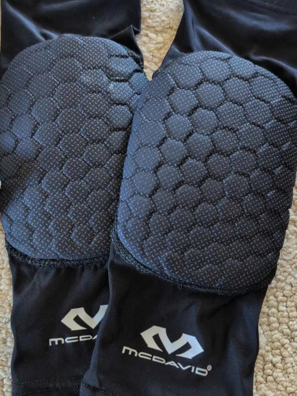 McDavid Universal Black Padded Rash Guard Knee Pads for Impact Protection